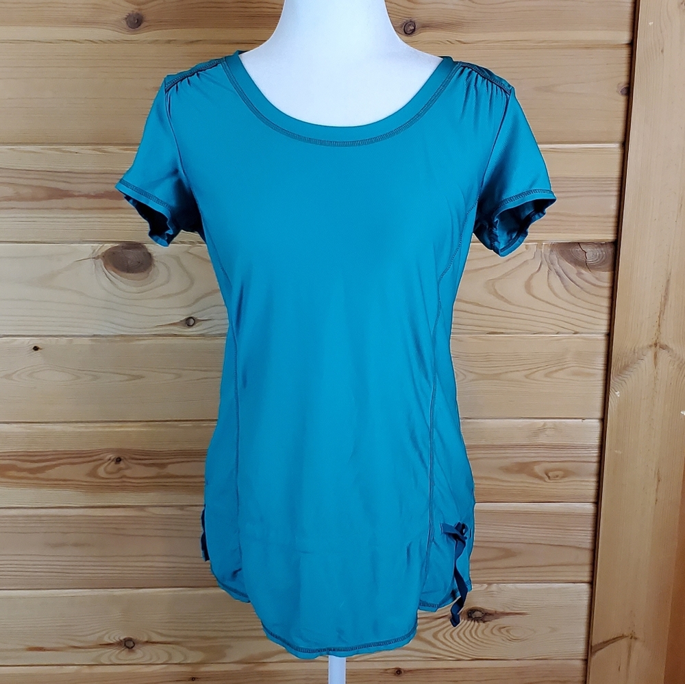 Athleta Teal Wick-It Run Tunic Shirt Size‎ Small